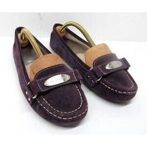 Michael Kors Purple Suede Moc Toe Loafers Size US 7 M